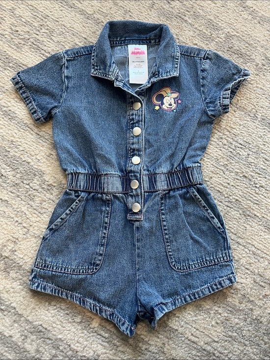 Disney Other - Disney Denim Minnie Short Jumpsuit - Blue